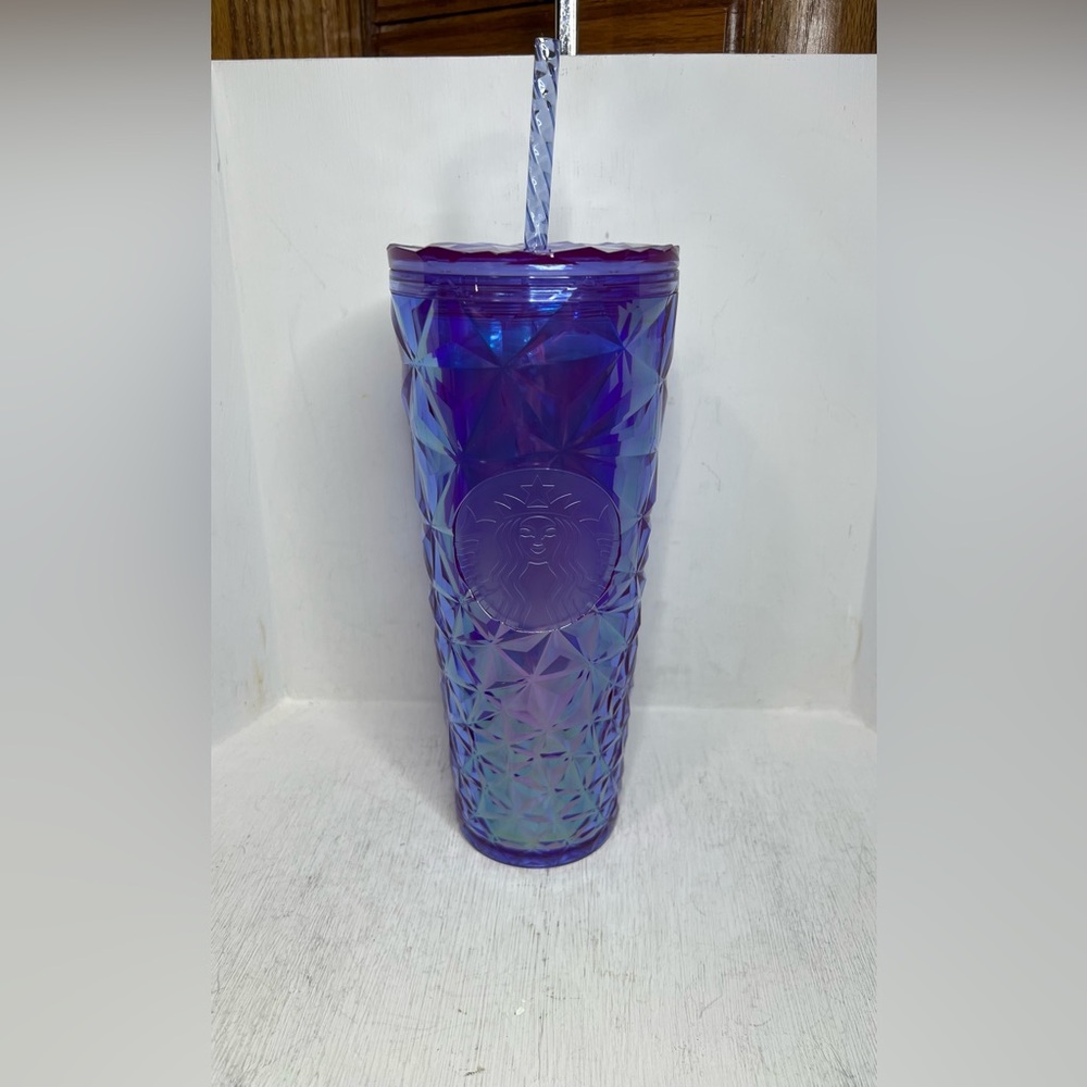 Starbucks Iridescent Indigo 24 oz Tumbler With Straw